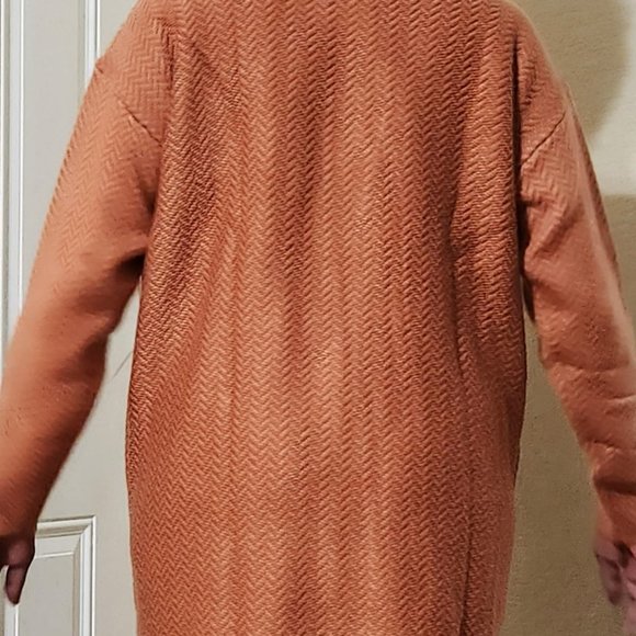 Daily Ritual Women's Coat Robe - Rustic Orange - Picture 2 of 4